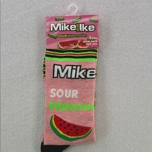 Pink Watermelon Crew Socks